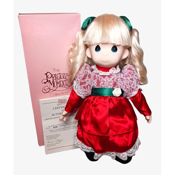 Precious Moments 16" Christmas Doll MELISSA Amway Exclusive Limited 4000 Box COA - Picture 1 of 8
